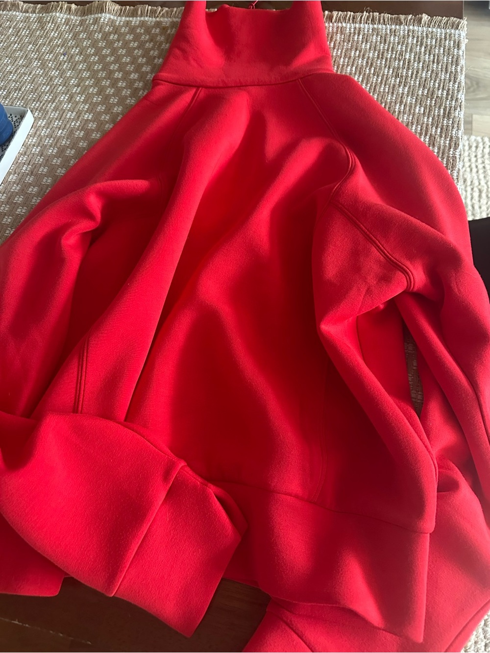 Spanx Air Essentials Half Zip Red Pullover Sweatshirt - Picture 6 of 8
